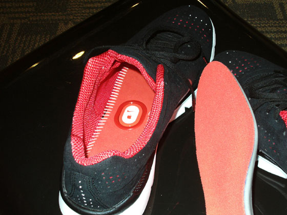 Nike+ Sensor in the shoes