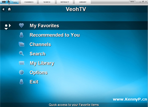 将网页转换成电视的 Veoh TV