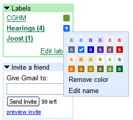Gmail 2.0: 彩色标签